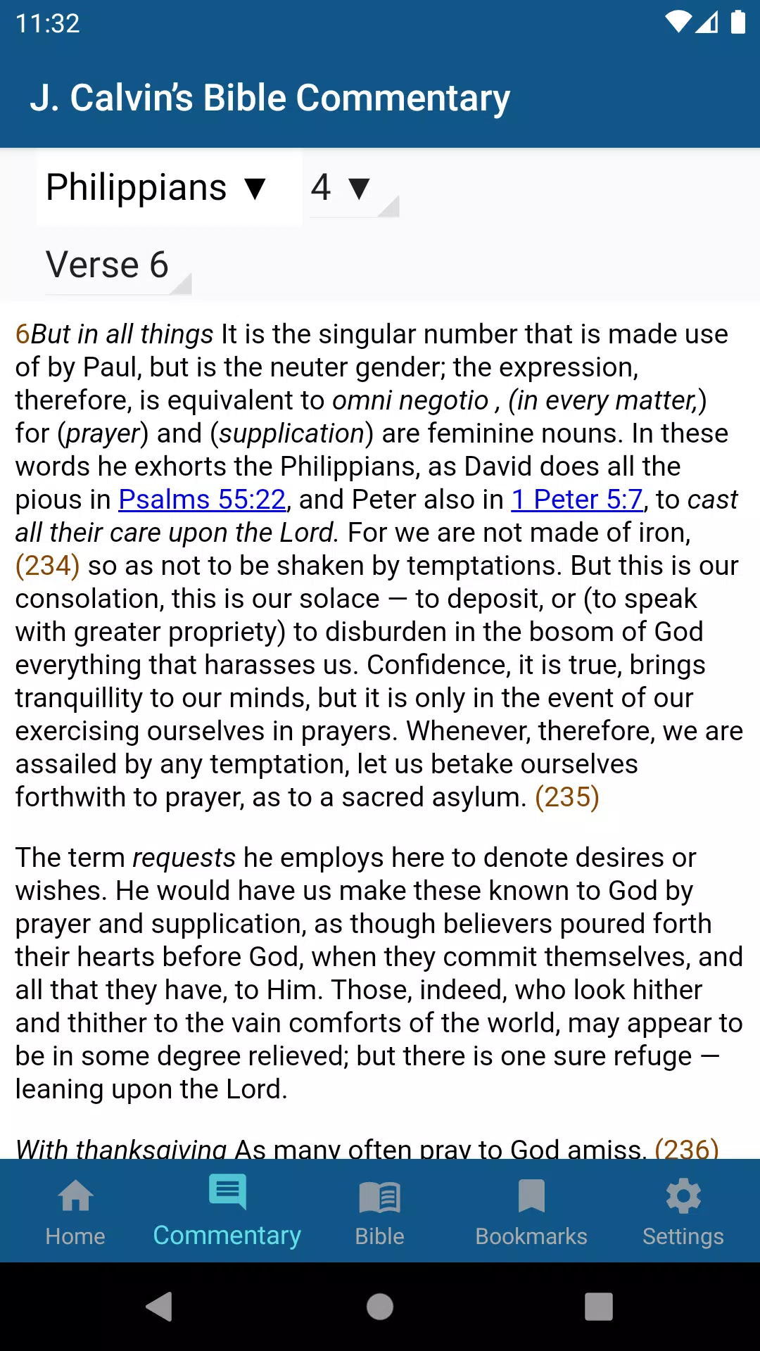 J. Calvin’s Bible Commentaries Screenshot1