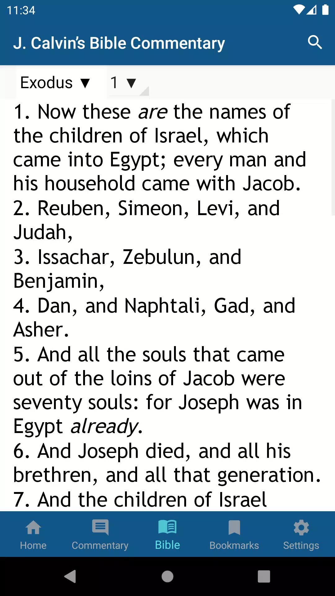 J. Calvin’s Bible Commentaries Screenshot4